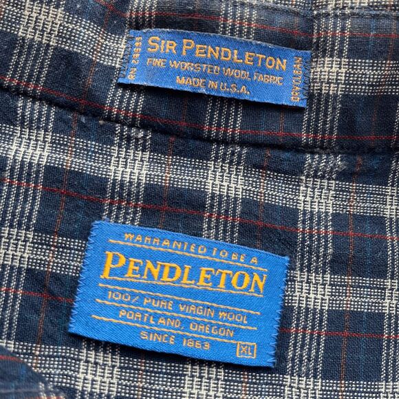 VTG 80s/90s Pendleton 100% Virgin Wool Plaid Shirt XL – Made in USA - Picture 2 of 9